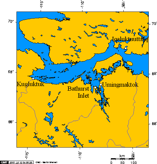 Lambert Projection of Western Nunavut.png