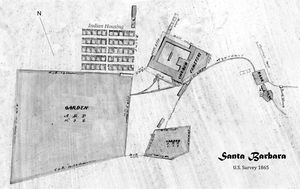 (PD) Drawing: U.S. Land Surveyor's Office The "Alemany Plat" prepared by the U.S. Land Surveyor's Office to define the property restored to the Catholic Church by the Public Land Commission, later confirmed by presidential proclamation.