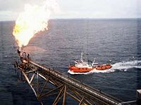 An offshore platform horizontal flare