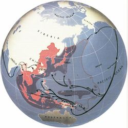 Allied strategy and supply lines in the Pacific.