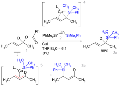 Allylic substitution forming a allyl silane